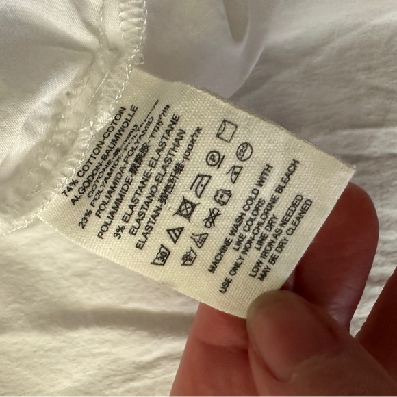 NWT Free People White Off Shoulder Flare Sleeve Button Down Top Small - Picture 11 of 16